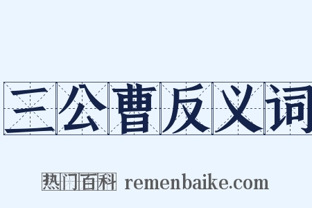 三公曹反义词是什么意思的图片